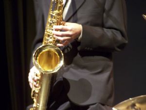 Saxophone Player in Suit